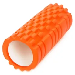 IKL orange foam roller for muscle recovery and fitness training