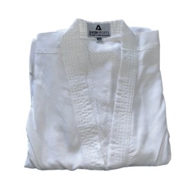 A-ONE Sports Heavyweight White Judo BJJ Gi Jacket - Folded View - IKL Store