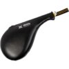 Black Mooto brand single kicking target paddle with wrist strap for speed and precision training.