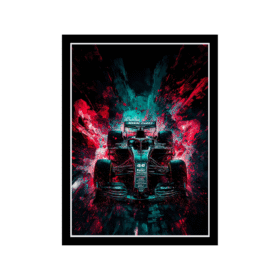 F1 Power Burst Abstract Wall Frame