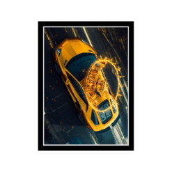 Lambo Ignition Electric Yellow Wall Frame