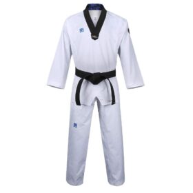 Daedo WT Approved Taekwondo Uniform Black Belt Dobok - White Martial Arts Gi - IKL Store